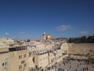 The Western Wall and Dome of the Rock in Jerusalem