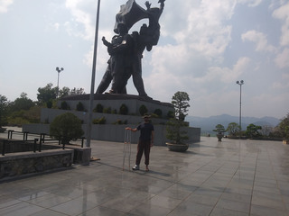 The victory square commemorating the victory of the Vietnamese over the colonial French, Dien Bien Phu, Vietnam